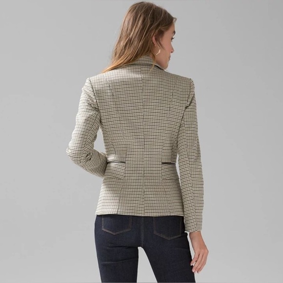 WHBM Blazer Pants Suit Sz 12 Houndstooth Print - Picture 12 of 16